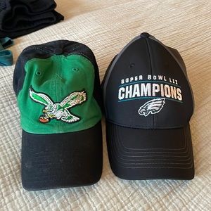 Philadelphia Eagles hats   Vintage. Super Bowl 52 LII Champions. Used.